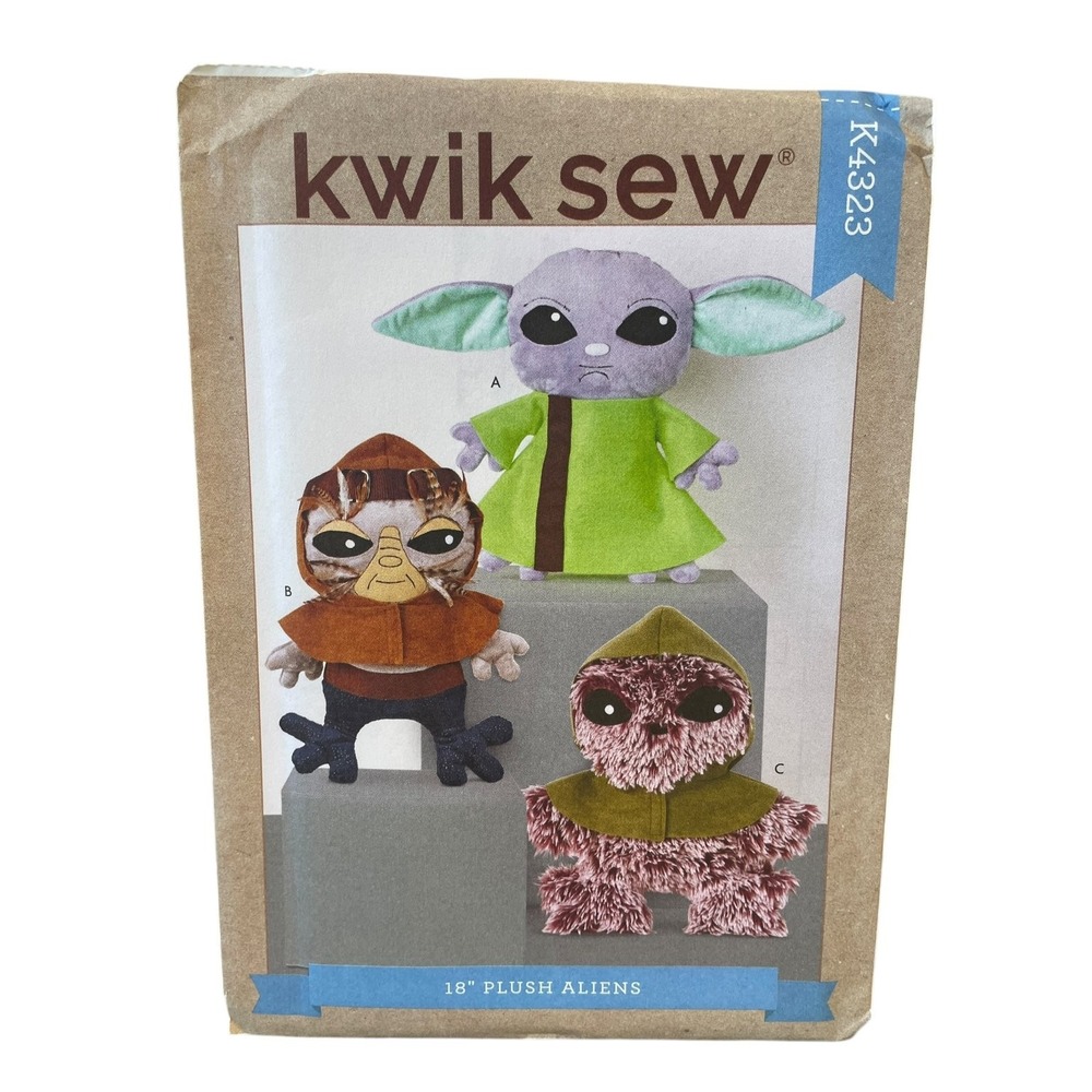 Kwik Sew K4323 18" Plush Aliens Sewing Pattern One Size
